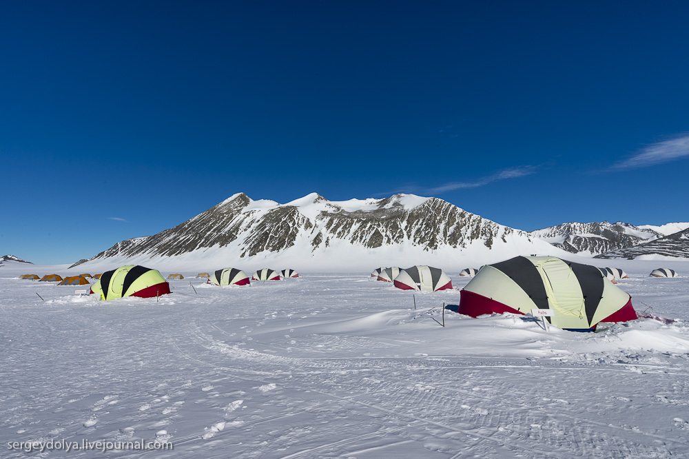 Южный полюс. Палаточный лагерь а Антарктиде. Часть 1