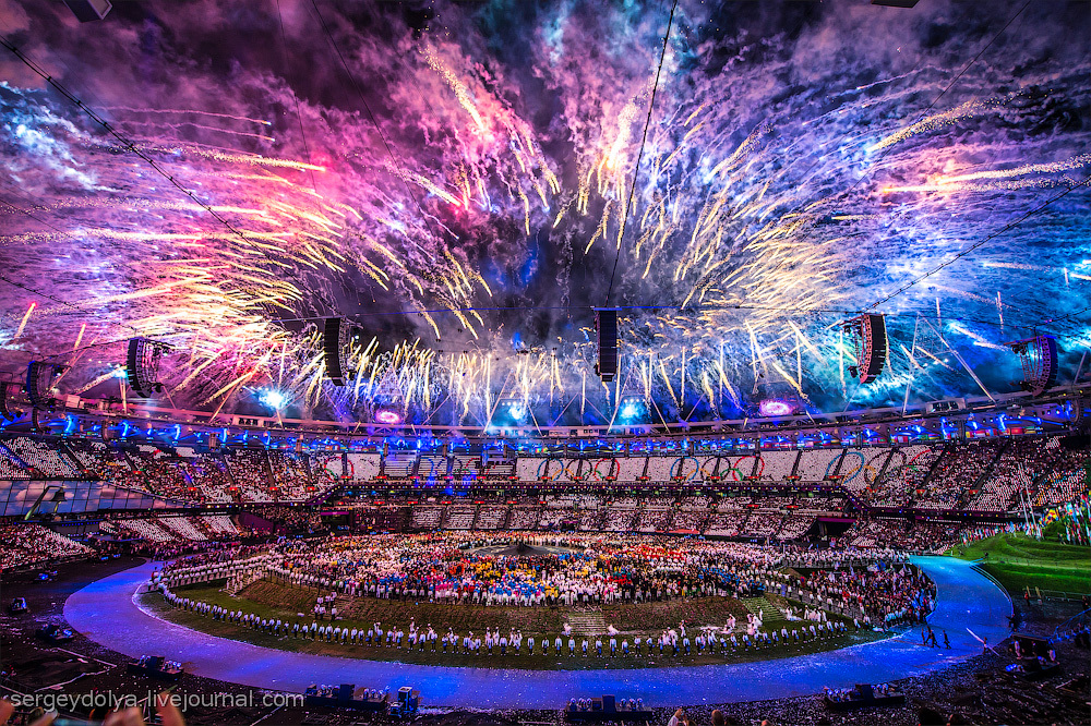 Открытие Олимпиады 2012. Часть 3. Фейерверки